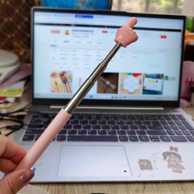 LVVXIXI Retractable Classroom Pointer, Pink Teacher Pointer Finger, Pointer Classroom Supplies for Elementary School Teachers, Kindergarten Teachers, Office Presentation Training - Image 4
